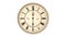 Aged or vintage clock animation white background