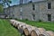 Aged whiskey, scotch, bourbon barrels in Kentucky ready for transportation
