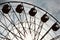 Aged and worn vintage photo of ferris wheel