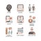 Ageing Society icons set