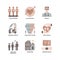 Ageing Society icons set