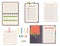 Agenda list vector business paper clipboard in flat style self-adhesive checklist notes schedule calendar planner