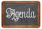 Agenda word on blackboard