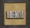 AGENDA word framed