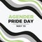 Agender Pride Day poster vector illustration