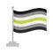 Agender pride flag isolated on white background Vector Illustration