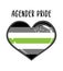 Agender Pride heart symbol - Rainbow heart sticker Pride Banner.