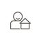 Agent, property, real estate vector icon. Simple element illustration from UI concept. Agent, property, real estate vector icon.