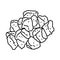 Aggregate Icon Vector. Doodle Hand Drawn or Outline Icon Style