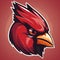 Aggressive Cardinal Head Mascot Art For Logo And Game Design