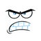 Aggressive Cartoon Funny Face With Angry Expression