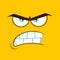 Aggressive Cartoon Square Emoticons With Angry Expression