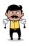 Aggressive - Indian Cartoon Man Father Vector Illustration