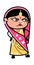 Aggressive Indian Woman Cartoon