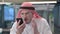 Aggressive Middle Aged Arab Man Angry on Smartphone