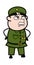 Aggressive Military Man Cartoon