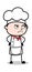 Aggressive Mood - Cartoon Waiter Male Chef Vector Illustration