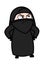 Aggressive Muslim Woman Cartoon