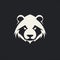 Aggressive Panda Logo Design On Black Background