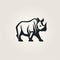 Aggressive Rhino Logo - Modern, Stylized, Vector Design