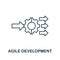 Agile Development line icon. Simple element from digital disruption collection. Outline Agile Development icon element