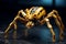 Agile Golden spider robot. Generate Ai
