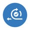 Agile, iteration, scrum icon. Blue color design