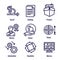 Agile Scrum Process, development w icon set