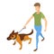 Agility dog training icon, isometric style
