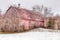 Aging Distressed Barn in Winter