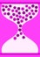 aging love pink hourglass