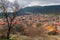 Agios Athanasios, Greece traditional village with red tile rooftops on low rise stone-built houses