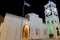 Agios Spiridon church at night, Milos, Greece