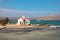 Agios Spyridon church of Elafonisos village island, Laconia, Peloponnese, Greece June 2018.