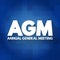 AGM - Annual General Meeting acronym, business concept background