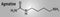 Agmatine or 4-aminobutylguanidine molecule. Skeletal formula. Chemical structure