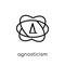 agnosticism icon. Trendy modern flat linear vector agnosticism i