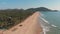Agonda Beach aerial drone view. Goa. India.