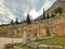 agora colums in delphi arncient area greece