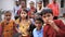 Agra, India - December 12, 2018: Children from poor areas of the city of Agra.