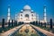 AGRA, INDIA - NOVEMBER 8, 2017: Taj Mahal scenic view in Agra, India.