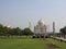 Agra, Uttar Pradesh, India - The morning view of Taj Mahal monument reflecting in water of the pool, Agra, India