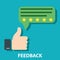 Agree or like feedback concept vector illustration. Customer excellent review and feedback.