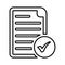 Agreement, approval, contract, deal outline icon. Line art design