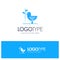 Agreement, Dove, Friendship, Harmony, Pacifism Blue Solid Logo with place for tagline