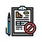 agreement rejecting color icon vector illustration