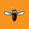 Agressive bee or wasp mascot vector design