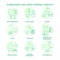 Agribusiness and smart farming green gradient concept icons set