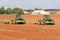 Agrico tractors working on a field near Lichtenburg in South Africa