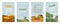 Agricultural banners collection. Portrait background. Graphic design set.